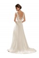 Soft Chiffon & Lace V-Neck Sleeveless Low Back Sweep Train Wedding Dress Ballarat