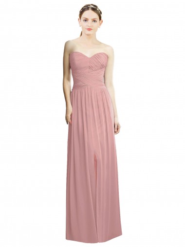 Chiffon Sweetheart Sleeveless Long Bridesmaid Evening Dress Ballarat