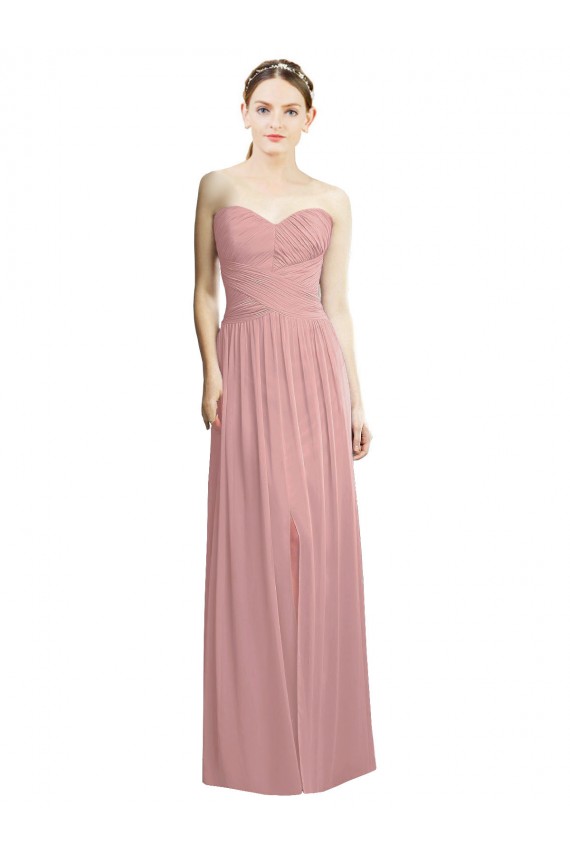 Chiffon Sweetheart Sleeveless Long Bridesmaid Evening Dress Ballarat