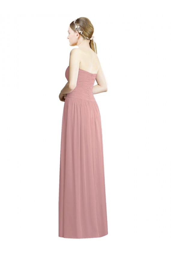 Chiffon Sweetheart Sleeveless Long Bridesmaid Evening Dress Ballarat