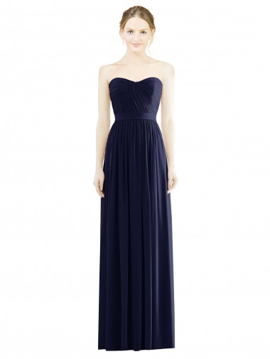 Soft Chiffon Sweetheart Sleeveless Long Formal Evening Gown / Bridesmaid Dress Ballarat