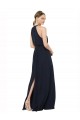 Chiffon Halter Neck Sleeveless Long Bridesmaid Dress Ballarat