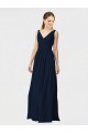 Chiffon V-Neck Sleeveless Long Bridesmaid Dresses / Formal Dresses Ballarat