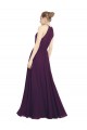 Chiffon Halter Neck Sleeveless Keyhole Back Grape Long Bridesmaid Dress / Evening Dress Ballarat