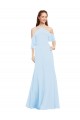 Soft Chiffon Halter Neck Cold Shoulder Long Formal Dress / Bridesmaid Dress Ballarat