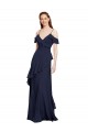 Chiffon Off the Shoulder Sleeveless Long Formal Dresses / Bridesmaid Dresses Ballarat