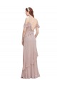 Chiffon Off the Shoulder Sleeveless Long Formal Dresses / Bridesmaid Dresses Ballarat