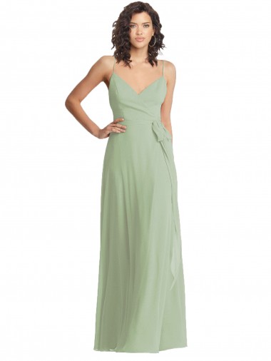 Soft Chiffon Spaghetti Straps Sleeveless Long Formal Evening Gown / Bridesmaid Dress Ballarat