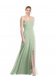 Soft Chiffon Spaghetti Straps Sleeveless Low Back Long Formal Evening Gown / Bridesmaid Dress Ballarat