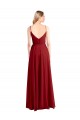 Luxe Chiffon Spaghetti Straps Sleeveless V-Back Red Long Bridesmaid Dress Ballarat