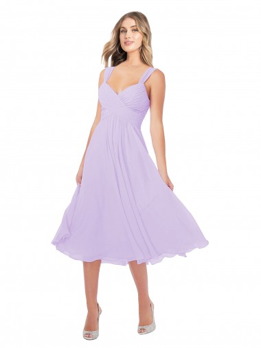 Soft Chiffon Sweetheart Sleeveless Midi Length High Low Bridesmaid Dress Ballarat