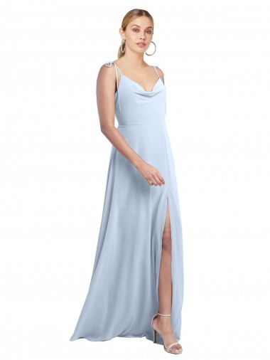 Chiffon Spaghetti Straps Sleeveless V-Back Long Bridesmaid Dress / Evening Gowns Ballarat