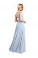 Chiffon Spaghetti Straps Sleeveless V-Back Long Bridesmaid Dress / Evening Gowns Ballarat