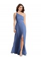 Soft Chiffon One Shoulder Sleeveless Windsor Blue Long Formal Evening Gown / Bridesmaid Dress Ballarat