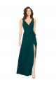 Chiffon V-Neck Sleeveless V-Back Hunter Long Evening Gowns / Bridesmaid Dresses Ballarat