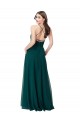 Chiffon V-Neck Sleeveless Open Back Long Wedding Party Dress Ballarat