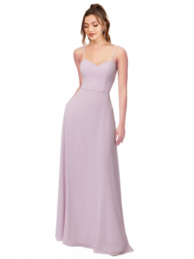 Soft Chiffon Sweetheart Sleeveless Pink Glow Long Bridesmaid Dress Ballarat