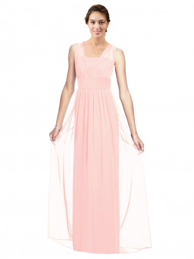 Luxe Chiffon V-Neck Sleeveless Long Bridesmaid Dress Ballarat
