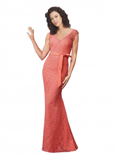 Lace V-Neck Sleeveless Open Back Long Bridesmaid Dresses Ballarat