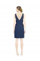 Satin V-Neck Sleeveless Open Back Knee Length Evening Gown / Bridesmaid Dress Ballarat