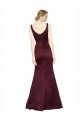 Satin V-Neck Sleeveless Low Back Long Black Tie Evening Gown / Prom Dress / Bridesmaid Dress Ballarat