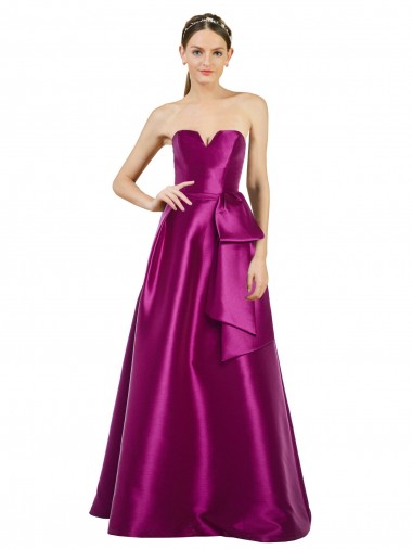Satin V-Neck Sleeveless Long Prom Dress / Bridesmaid Dress Ballarat