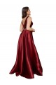 Satin V-Neck Sleeveless V-Back Long Formal Plus Size Evening Gown / Prom Dress / Bridesmaid Dress Ballarat