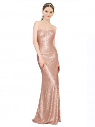Sequin Sweetheart Sleeveless Low Back Long Formal Evening Gown / Prom Dress / Bridesmaid Dress Ballarat