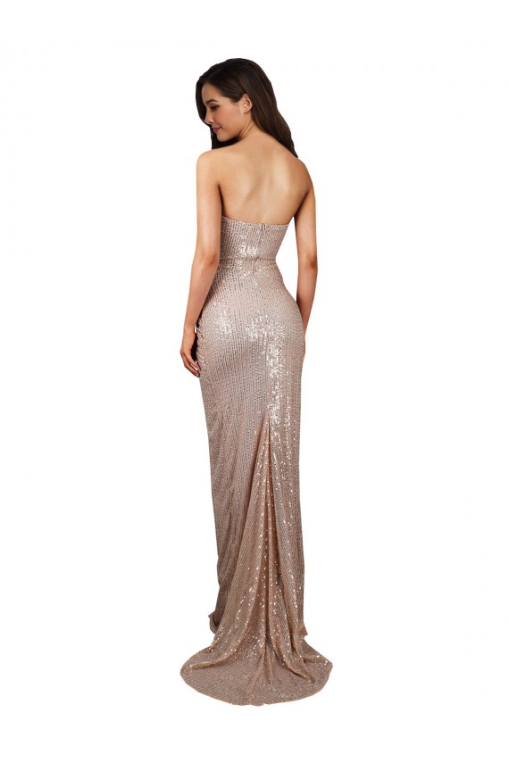 Sequin Scoop Neck Sleeveless Low Back Long Formal Evening Gown / Prom Dress / Bridesmaid Dress Ballarat