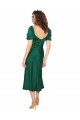 Silk like Satin Sweetheart Short Sleeves Low Back Midi Length Formal Evening Gown / Prom Dress / Bridesmaid Dress Ballarat