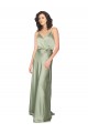 Silk like Satin V-Neck Sleeveless V-Back Long Formal Evening Gown / Bridesmaid Dress Ballarat