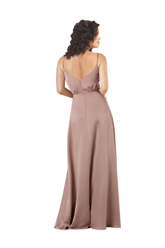 Silk like Satin V-Neck Sleeveless Long Formal Evening Gown / Bridesmaid Dress Ballarat