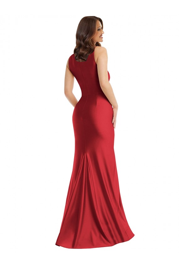 Silk like Satin Square Neck Sleeveless Long Formal Plus Size Evening Gown / Prom Dress / Bridesmaid Dress Ballarat