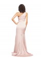 Silk like Satin One Shoulder Sleeveless Pink Long Black Tie Evening Dress / Prom Dress / Bridesmaid Dress Ballarat