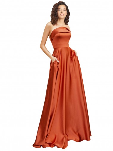 Silk like Satin Round Neck Sleeveless Low Back Sweep Train Formal Evening Gown / Prom Dress / Bridesmaid Dress Ballarat