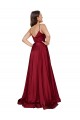 Silk like Satin Spaghetti Straps Sleeveless Low Back Long Black Tie Evening Gown / Prom Dress / Bridesmaid Dress Ballarat