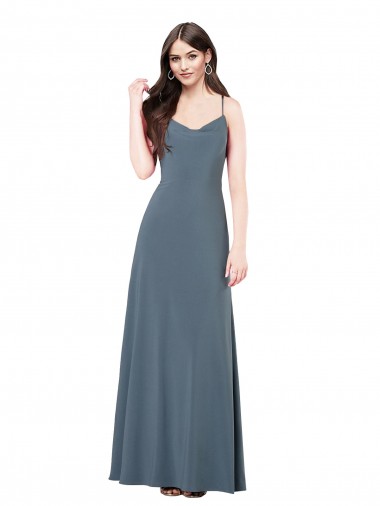 Spandex V-Neck Sleeveless Low Back Long Prom Dress / Bridesmaid Dress Ballarat