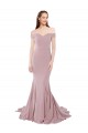 Stretch Crepe Off the Shoulder Sleeveless Sweep Train Bridesmaid Dress / Evening Dress Ballarat