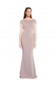 Stretch Crepe Boat Neck Cap Sleeves Tie Back Long Formal Evening Gown / Prom Dress / Bridesmaid Dress Ballarat
