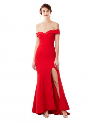 Stretch Crepe Off the Shoulder Sleeveless Long Formal Evening Dress / Prom Dress / Bridesmaid Dress Ballarat
