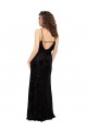 Floral Velvet & Stretch Velvet V-Neck Sleeveless Open Back Long Bridesmaid Dress Ballarat